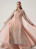 Maria B Inspired Peach Embellished Shirt and Gharara Set