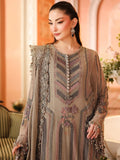 Maria B Inspired Taupe Embroidered Three Piece Suit with Dupatta