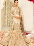 Maria B Inspired Gold Embellished Bridal Gharara Suit with Dupatta