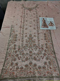 Maria B Inspired Peach Embellished Shirt and Gharara Set