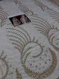 Hussain Rehar Inspired Chamkeli Ivory & Gold Bridal Lehenga