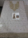 Maria B Inspired Ivory Gold Embellished Gharara Suit