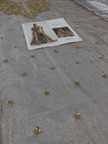 Maria B Inspired Ivory Gold Embellished Gharara Suit