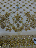 Maria B Inspired Gold Embellished Bridal Gharara Suit with Dupatta