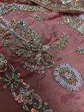 Shahy Inspired Rose Pink Embellished Three Piece Suit