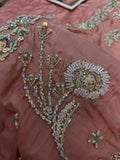 Shahy Inspired Rose Pink Embellished Three Piece Suit
