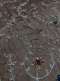 Maria B Inspired Bronze Gold Embroidered Three Piece Suit