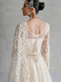 Ammara Khan Inspired Ivory Embellished Bridal Maxi with Dupatta