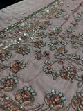 Maria B Inspired Peach Embellished Shirt and Gharara Set