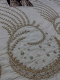 Hussain Rehar Inspired Chamkeli Ivory & Gold Bridal Lehenga
