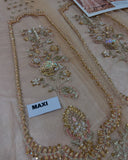 Faiza Saqlain Inspired Mahra Taupe Tiered Bridal Maxi with Dupatta