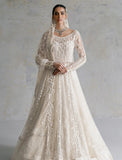 Ammara Khan Inspired Ivory Embellished Bridal Maxi with Dupatta