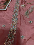 Shahy Inspired Rose Pink Embellished Three Piece Suit