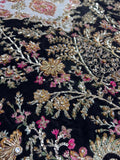 Saira Shakira Inspired Ivory Floral Embellished Suit with Black Dupatta