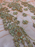 Afrozeh Inspired Rust Embroidered Gharara Suit with Dupatta