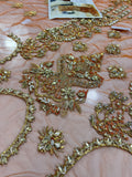 Afrozeh Inspired Rust Embroidered Gharara Suit with Dupatta