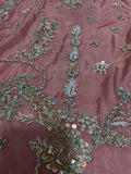 Shahy Inspired Rose Pink Embellished Three Piece Suit