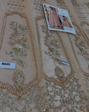 Faiza Saqlain Inspired Mahra Taupe Tiered Bridal Maxi with Dupatta