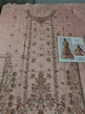 Maria B Inspired Peach Embellished Shirt and Gharara Set