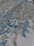 Maria B Inspired Powder Blue Embellished Bridal Maxi with Dupatta