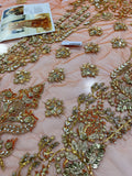 Afrozeh Inspired Rust Embroidered Gharara Suit with Dupatta