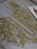 Maria B Inspired Ivory Gold Embellished Gharara Suit