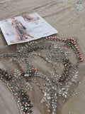 Maria B Inspired Greige Floral Embroidered Suit with Dupatta