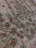 Maria B Inspired Peach Embellished Shirt and Gharara Set