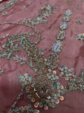 Shahy Inspired Rose Pink Embellished Three Piece Suit