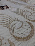Hussain Rehar Inspired Chamkeli Ivory & Gold Bridal Lehenga