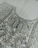 Faiza Saqlain Inspired Ivory Embroidered Gharara Suit with Dupatta