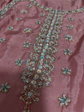 Shahy Inspired Rose Pink Embellished Three Piece Suit