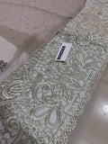 Maria B Inspired Taupe Embroidered Three Piece Suit with Dupatta