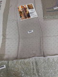 Maria B Inspired Taupe Embroidered Three Piece Suit with Dupatta