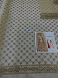 Maria B Inspired Gold Embellished Bridal Gharara Suit with Dupatta