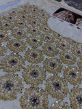Hussain Rehar Inspired Chamkeli Ivory & Gold Bridal Lehenga