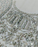 Faiza Saqlain Inspired Ivory Embroidered Gharara Suit with Dupatta