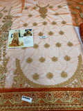 Afrozeh Inspired Rust Embroidered Gharara Suit with Dupatta
