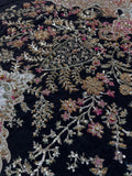 Saira Shakira Inspired Ivory Floral Embellished Suit with Black Dupatta