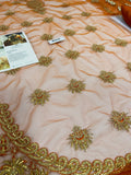 Afrozeh Inspired Rust Embroidered Gharara Suit with Dupatta