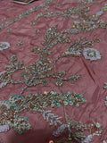 Shahy Inspired Rose Pink Embellished Three Piece Suit