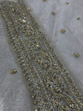 Maria B Inspired Ivory Gold Embellished Gharara Suit