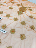Afrozeh Inspired Rust Embroidered Gharara Suit with Dupatta