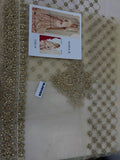 Maria B Inspired Gold Embellished Bridal Gharara Suit with Dupatta