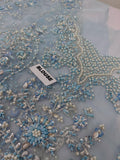 Maria B Inspired Powder Blue Embellished Bridal Maxi with Dupatta