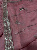 Shahy Inspired Rose Pink Embellished Three Piece Suit
