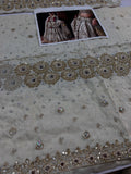 Hussain Rehar Inspired Chamkeli Ivory & Gold Bridal Lehenga