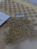 Maria B Inspired Gold Embellished Bridal Gharara Suit with Dupatta