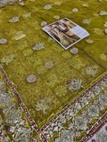 Faiza Saqlain Inspired Olive Green Embroidered Gharara Suit with Dupatta