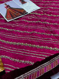 Maria B Inspired Orange Bridal Lehenga with Maroon Choli and Green Dupatta